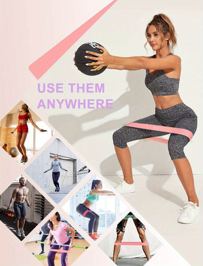 Resistance Loop Exercise Bands Exercise Bands for Home Fitness, Stretching, Strength Training, Physical Relax,Elastic Workout Bands for Women Men Kids, Set of 1-5, Stretching Bands, Physical Relax, Lightweight Fitness Gear, V