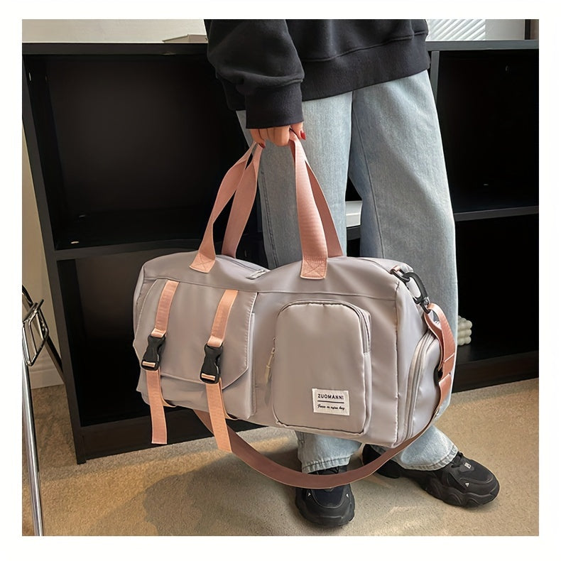 Women's Crossbody Bag, Outdoor Sports Fitness Bag, Weekend Luggage Bag, Yoga Bag, Multi-Pocket Short Trip Handbag