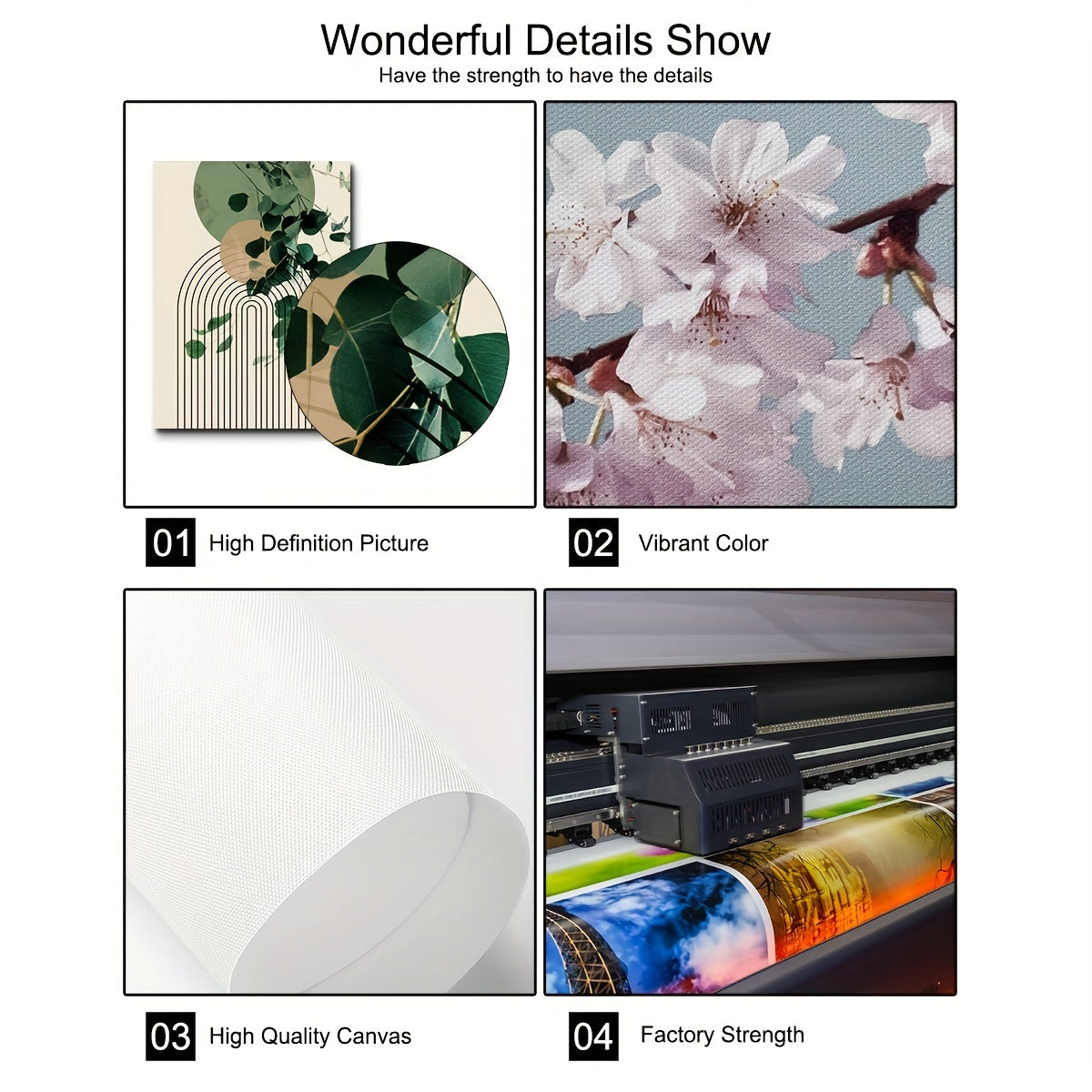 3pcs Boho Green Plant Eucalyptus Leaf Geometry Graphic Art Poster - Retro Canvas Print For Modern Wall Decor In Living Room And Home