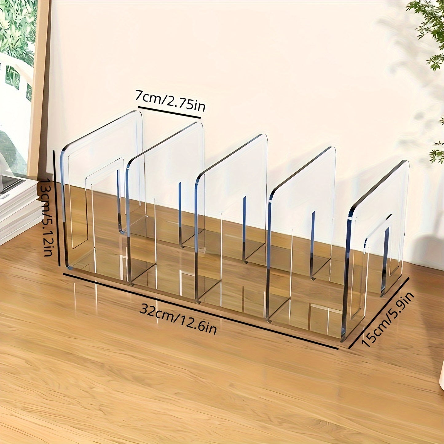 2-Pack Clear Acrylic Storage Cabinet Dividers, Ideal for Kitchen, Bathroom, Office - Compact Space Organizers for Home, Dorm, Workspace