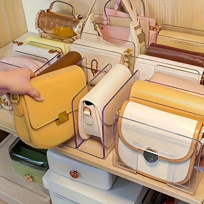 2-Pack Clear Acrylic Storage Cabinet Dividers, Ideal for Kitchen, Bathroom, Office - Compact Space Organizers for Home, Dorm, Workspace