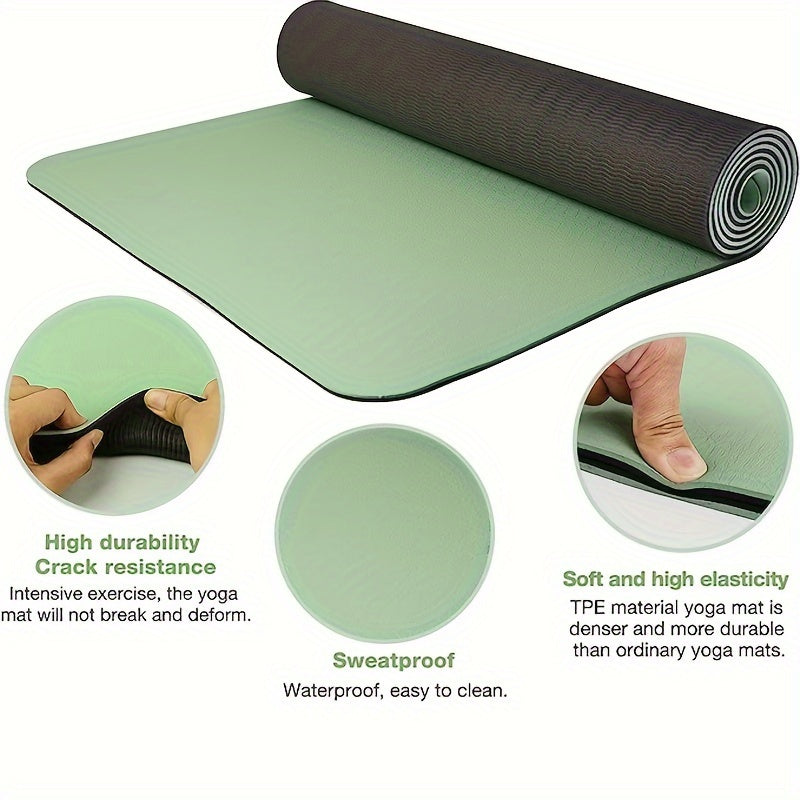 Yoga Mat with Non-Slip Textured Surface Yoga Mat with Strap, Thick Workout And Workout Mat for Yoga, Pilates And Fitness