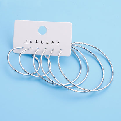 Boho Vintage Style 14K Golden Plated Zinc Alloy Earring Set, Alloy Ear Needle, Non-Feathered Jewelry for Women