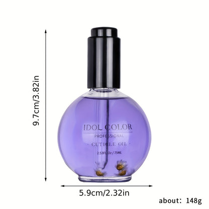 IDOL COLOR 75ml Cuticle Oil, Nutritive Cuticle Revitalizer, Vitamin E Enriched, Formaldehyde-Free, Manicure & Pedicure Set, Strawberry Flavor, for Nail & Skin Nourishment