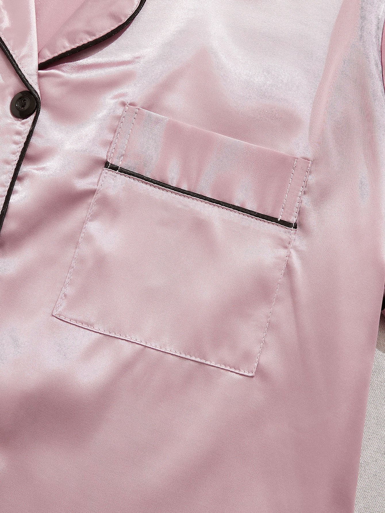 3 Sets Satin Pajama Set, Short Sleeve Lapel Top & Elastic Waistband Shorts, Women's Sleepwear & Loungewear