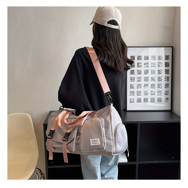 Women's Crossbody Bag, Outdoor Sports Fitness Bag, Weekend Luggage Bag, Yoga Bag, Multi-Pocket Short Trip Handbag