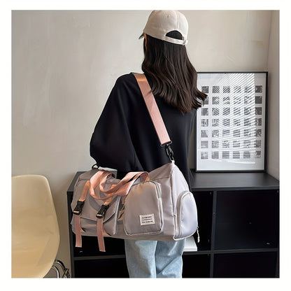 Women's Crossbody Bag, Outdoor Sports Fitness Bag, Weekend Luggage Bag, Yoga Bag, Multi-Pocket Short Trip Handbag