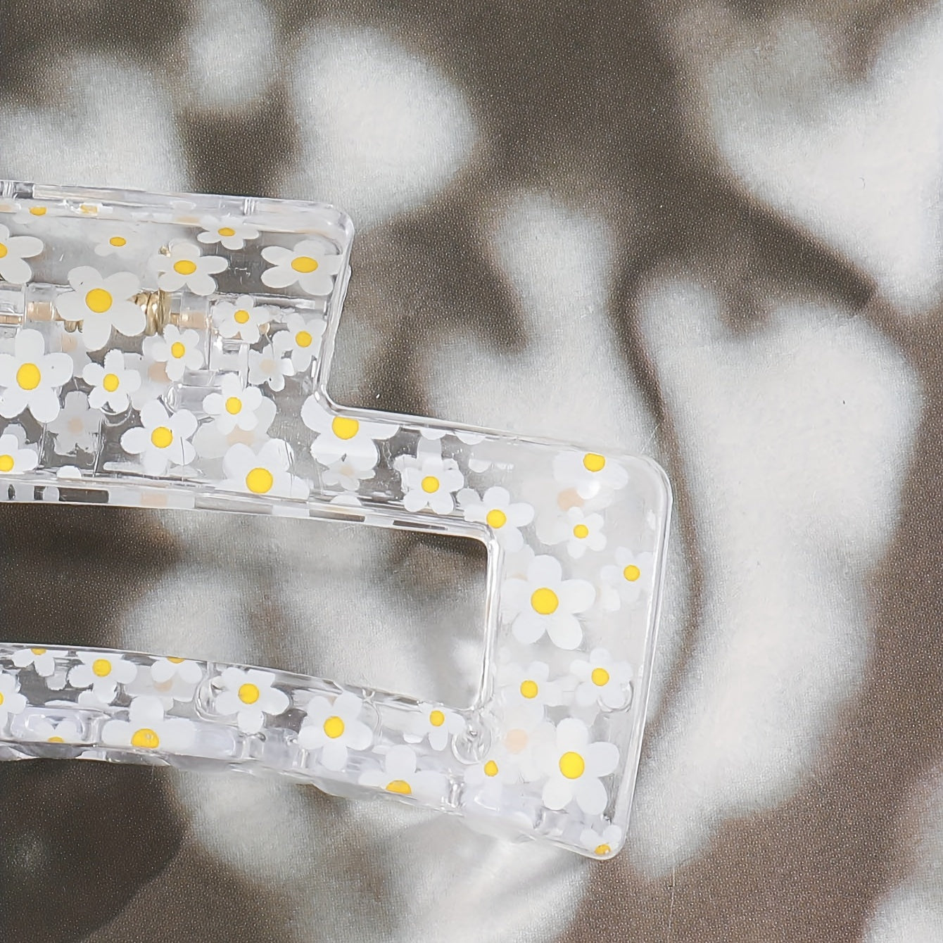 1pcs Transparent Flower Lemon Pattern Hair Claw Clip All-Match Grab Hair Clip Hair Accessories For Women Female