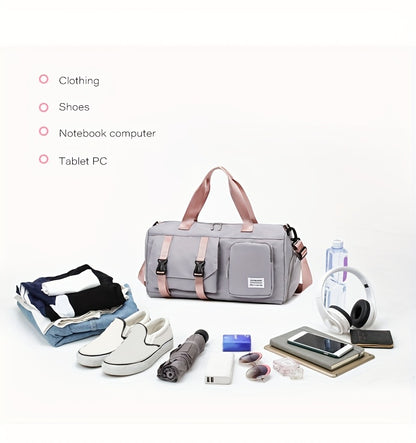 Women's Crossbody Bag, Outdoor Sports Fitness Bag, Weekend Luggage Bag, Yoga Bag, Multi-Pocket Short Trip Handbag