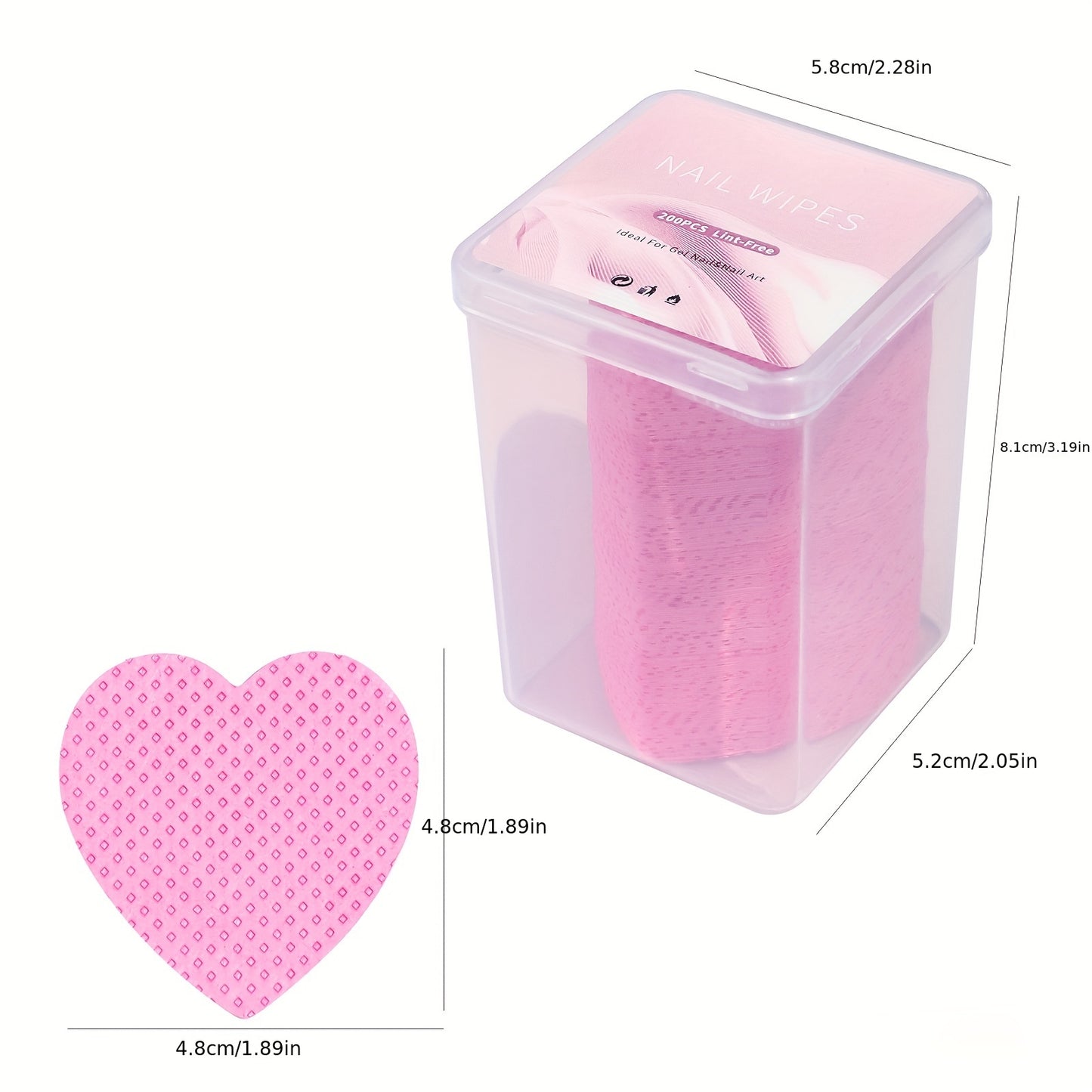 [Super Absorbent Lint Free Wipes] 200pcs/Pack Super Absorbent Lint Free Nail Wipes & Eyelash Extension Glue Wipes with Container, Soft Non-Woven Fabric Lash Glue Wipes for Lash Extension Supplies & Nail Polish Remover