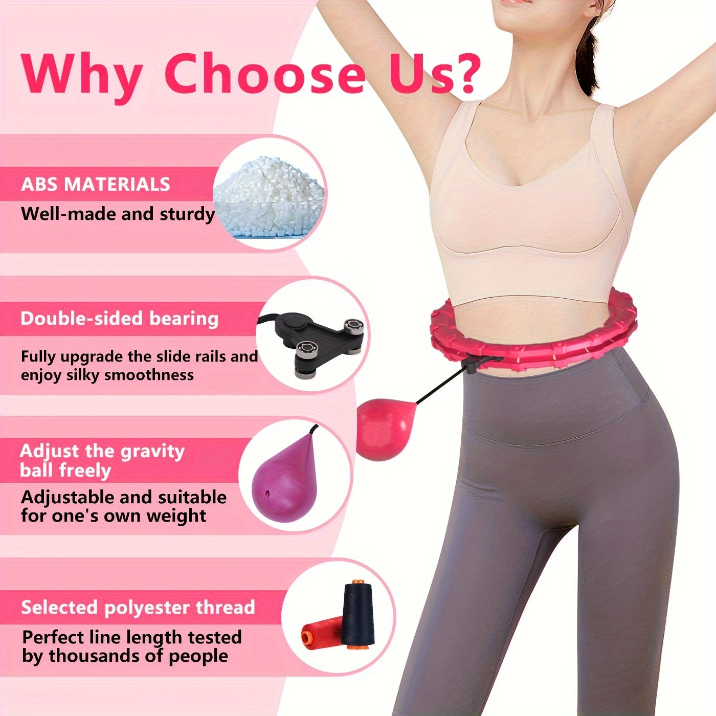 Smart Pilates Fitness Ring: Core & Waist Toning, Universal ABS Material – Perfect for Home & Outdoor Workouts