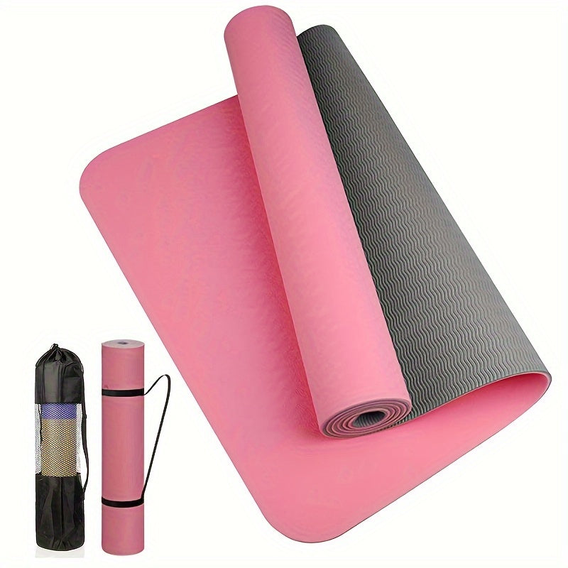 Yoga Mat with Non-Slip Textured Surface Yoga Mat with Strap, Thick Workout And Workout Mat for Yoga, Pilates And Fitness