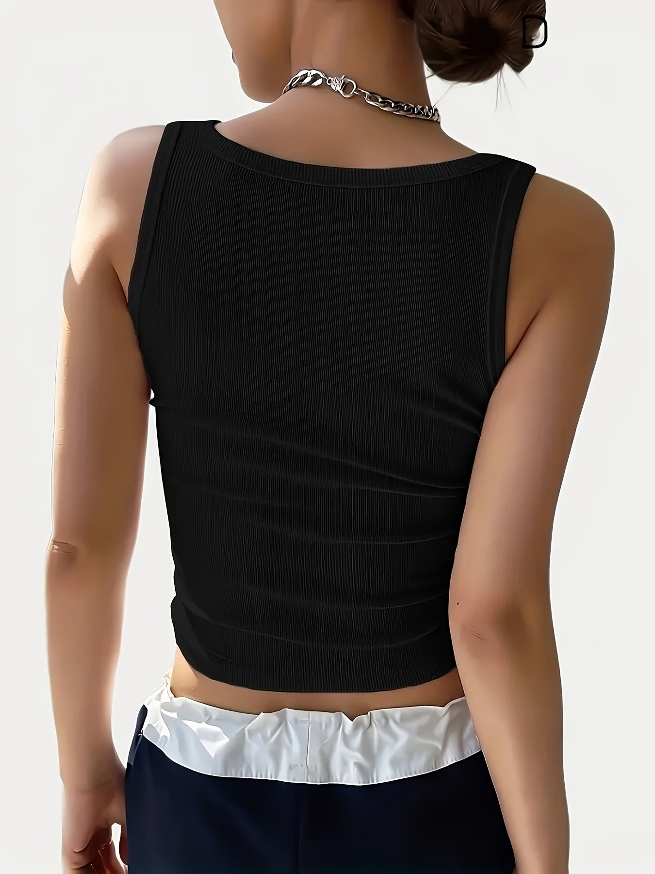 Vibrant Solid Color Crew Neck Tank Top Vest - Women's Casual Sleeveless Summer Clothing with Relaxed Fit and Breathable Fabric - Perfect for Outdoor Activities