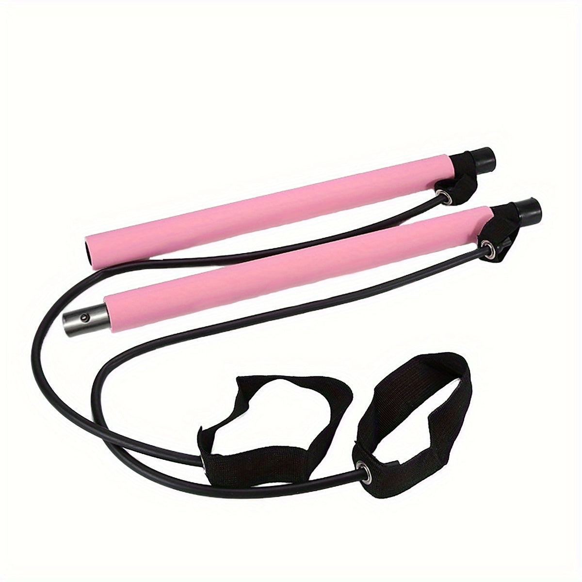 1PC multifunctional Pilates rod combination fitness stick yoga chest expansion tension rope rear training board elastic rope stretch belt