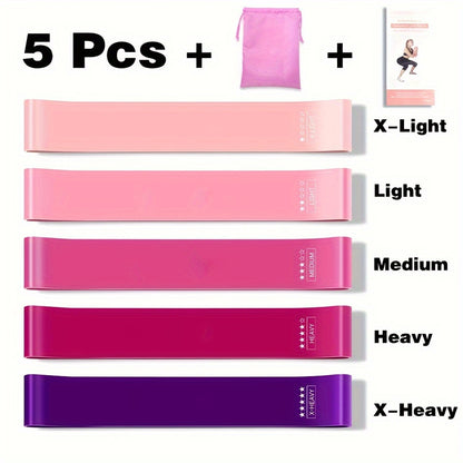 Resistance Loop Exercise Bands Exercise Bands for Home Fitness, Stretching, Strength Training, Physical Relax,Elastic Workout Bands for Women Men Kids, Set of 1-5, Stretching Bands, Physical Relax, Lightweight Fitness Gear, V