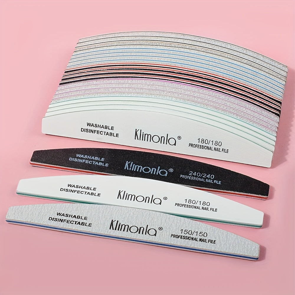 Professional Nail File Polishing and Shaping Nail Tools Nail Sanding Strip Half Horse Sanding Strip Grinding Gray Sand Strip Nail File 5 or 10pcs Half Moon Mixed High Quality Nail File Professional Nail File Double-sided Poli