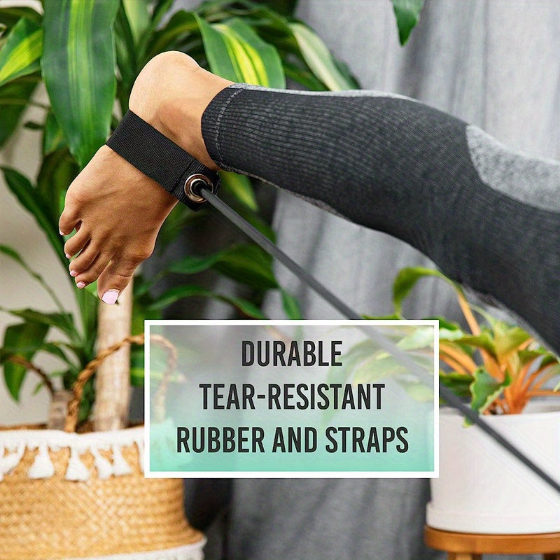 1PC multifunctional Pilates rod combination fitness stick yoga chest expansion tension rope rear training board elastic rope stretch belt