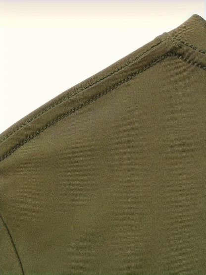 3-Pack Mens Short Sleeve T-shirt Set - Comfortable Solid Stretch, Round Neck, Casual Style - Breathable Summer Clothing for Everyday Wear