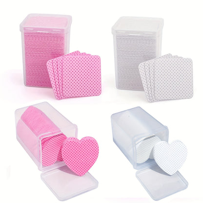 [Super Absorbent Lint Free Wipes] 200pcs/Pack Super Absorbent Lint Free Nail Wipes & Eyelash Extension Glue Wipes with Container, Soft Non-Woven Fabric Lash Glue Wipes for Lash Extension Supplies & Nail Polish Remover