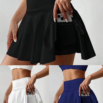 Women's 3-Pack Sports Skorts with Shorts Pockets, Casual Active Tennis Skirts for Golf, Athletic Style