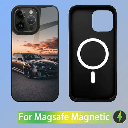 R-S 6 7 sport car Phone Case For iPhone 16,15,14,13,12,11,Plus,Pro,Max Mini A-AudiS-S Magsafe Magnetic Wireless Charging