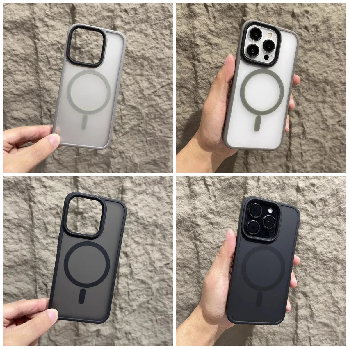 Matte Magnetic Original Phone Case For iPhone Air 17 16 15 14 12 11 13 Pro Max Plus For Magsafe Wireless Charging Protect Cover