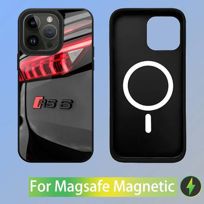 R-S 6 7 sport car Phone Case For iPhone 16,15,14,13,12,11,Plus,Pro,Max Mini A-AudiS-S Magsafe Magnetic Wireless Charging