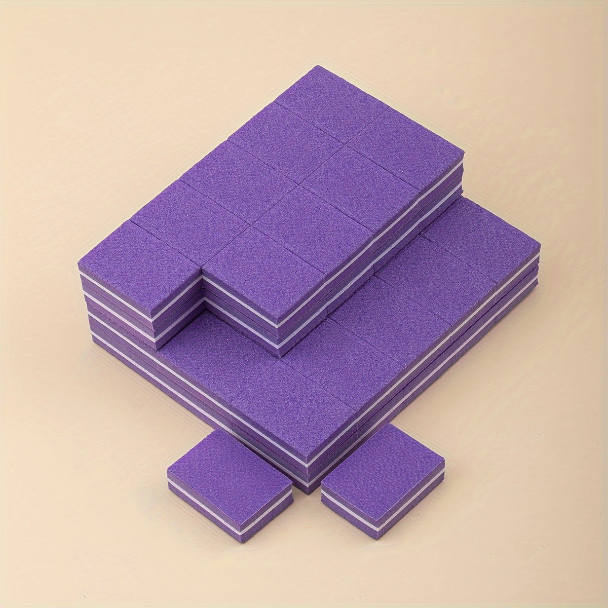 50pcs Mini Nail Buffer Sponge, 100/180 Grit Double-Sided Polishing File with Premium White Alumina and High-Elasticity EVA, Sharp and Wear-Resistant, Suitable for Professional Nail Salons and Home Use