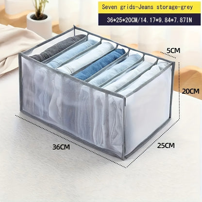 Versatile Lightweight Storage Organizer with Mesh Bag and Grids - Perfect for Clothes, Shoes, and Accessories.