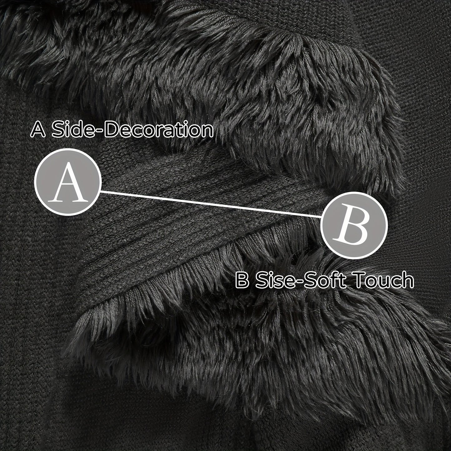 1pc Cozy Chunky Knit Throw Blanket with Tassels - Plush, Lightweight, and Unique Home Decor Accent for Couch, Bed, or Sofa