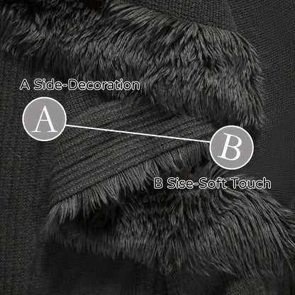 1pc Cozy Chunky Knit Throw Blanket with Tassels - Plush, Lightweight, and Unique Home Decor Accent for Couch, Bed, or Sofa