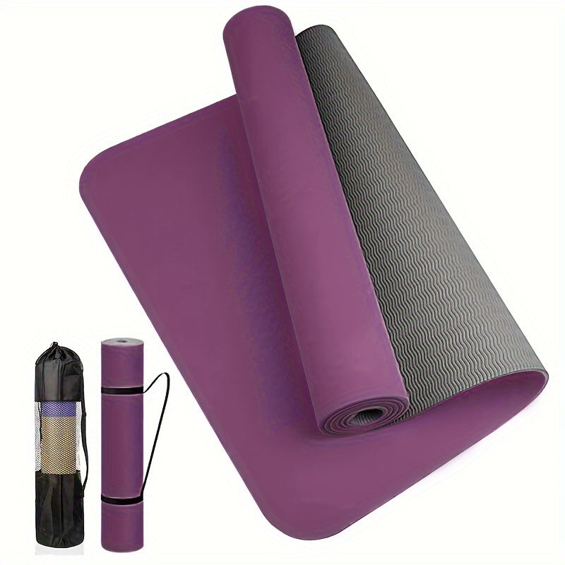 Yoga Mat with Non-Slip Textured Surface Yoga Mat with Strap, Thick Workout And Workout Mat for Yoga, Pilates And Fitness