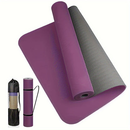 Yoga Mat with Non-Slip Textured Surface Yoga Mat with Strap, Thick Workout And Workout Mat for Yoga, Pilates And Fitness