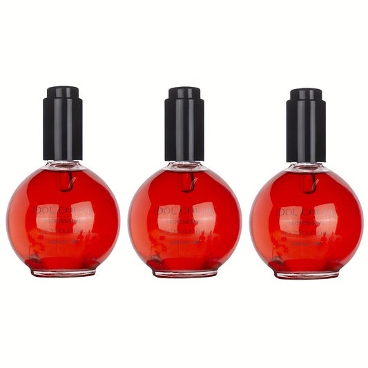 IDOL COLOR 75ml Cuticle Oil, Nutritive Cuticle Revitalizer, Vitamin E Enriched, Formaldehyde-Free, Manicure & Pedicure Set, Strawberry Flavor, for Nail & Skin Nourishment