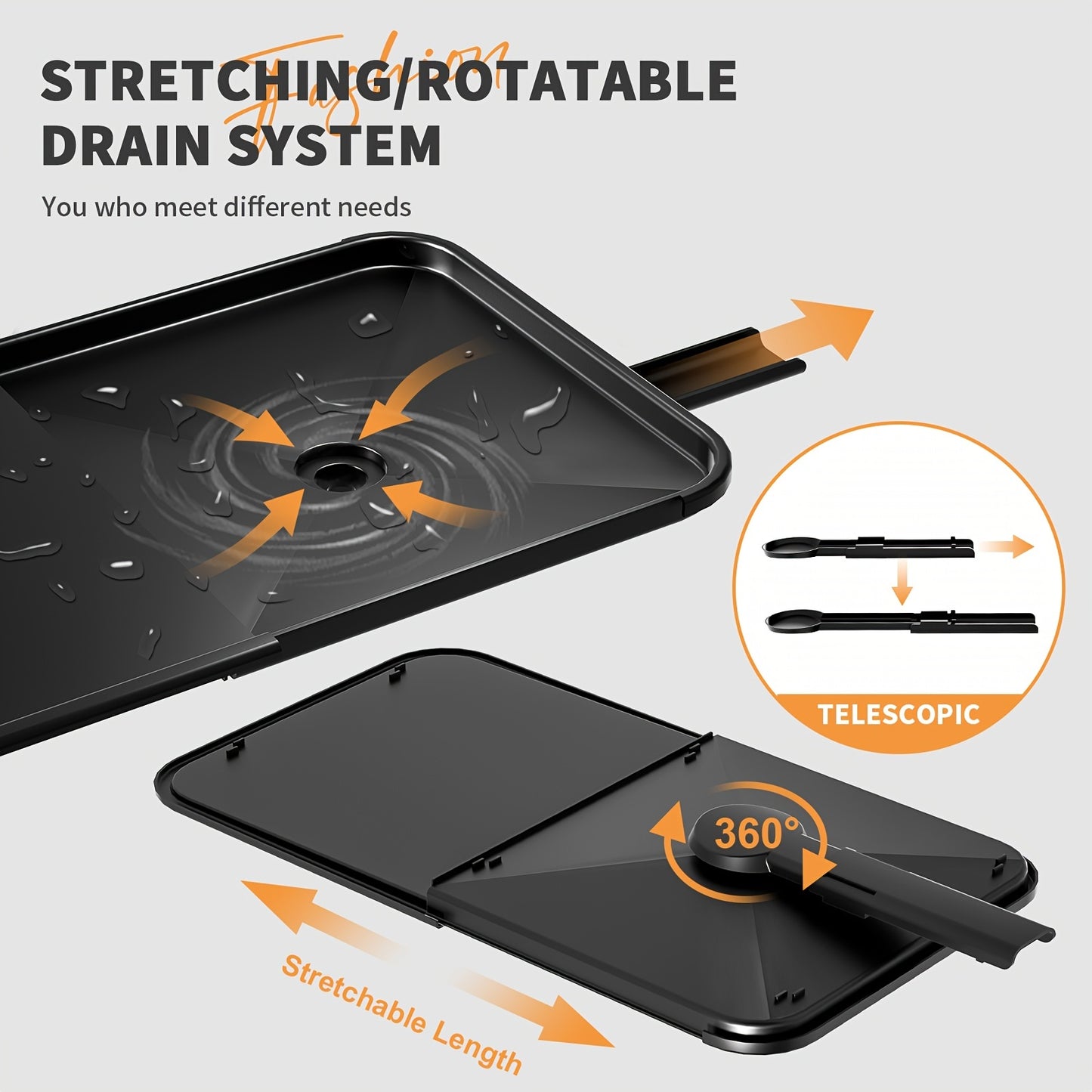 1pc Large Dish Drying Rack, Extendable Dish Rack, Multifunctional Dish Rack For Kitchen Counter, Anti-Rust Drying Dish Rack With Cutlery & Cup Holders, Home Kitchen Accessories