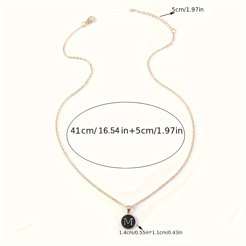 Golden-Tone A-Z Initial Letter Pendant Necklace for Women - Minimalist Jewelry with Delicate Chain, Casual Attire & Gift Idea, Year-Round Versatile Style, Stylish Accessory, Sleek Design, Fine Craftsmanship, Fashion Lovers