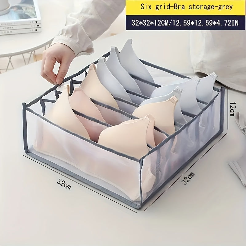 Versatile Lightweight Storage Organizer with Mesh Bag and Grids - Perfect for Clothes, Shoes, and Accessories.