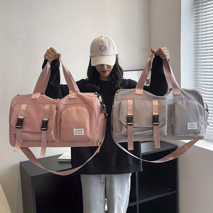 Women's Crossbody Bag, Outdoor Sports Fitness Bag, Weekend Luggage Bag, Yoga Bag, Multi-Pocket Short Trip Handbag