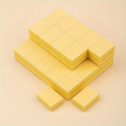 50pcs Mini Nail Buffer Sponge, 100/180 Grit Double-Sided Polishing File with Premium White Alumina and High-Elasticity EVA, Sharp and Wear-Resistant, Suitable for Professional Nail Salons and Home Use