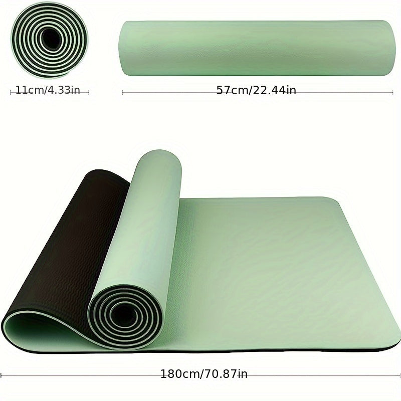 Yoga Mat with Non-Slip Textured Surface Yoga Mat with Strap, Thick Workout And Workout Mat for Yoga, Pilates And Fitness