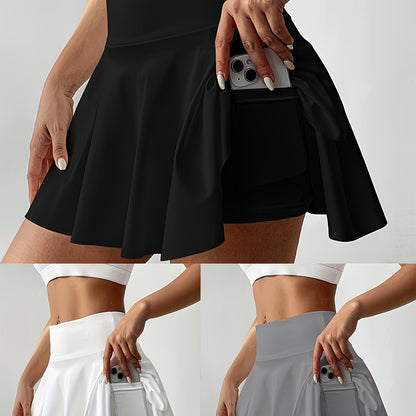 Women's 3-Pack Sports Skorts with Shorts Pockets, Casual Active Tennis Skirts for Golf, Athletic Style