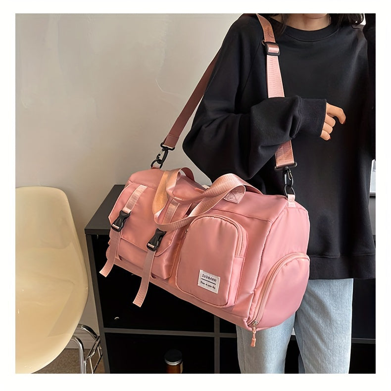 Women's Crossbody Bag, Outdoor Sports Fitness Bag, Weekend Luggage Bag, Yoga Bag, Multi-Pocket Short Trip Handbag