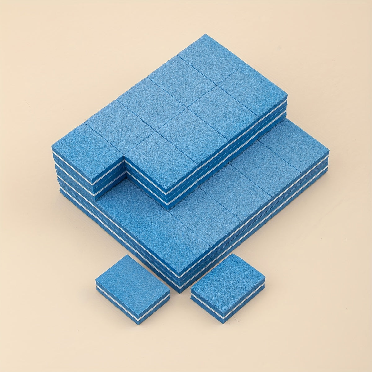 50pcs Mini Nail Buffer Sponge, 100/180 Grit Double-Sided Polishing File with Premium White Alumina and High-Elasticity EVA, Sharp and Wear-Resistant, Suitable for Professional Nail Salons and Home Use