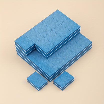 50pcs Mini Nail Buffer Sponge, 100/180 Grit Double-Sided Polishing File with Premium White Alumina and High-Elasticity EVA, Sharp and Wear-Resistant, Suitable for Professional Nail Salons and Home Use