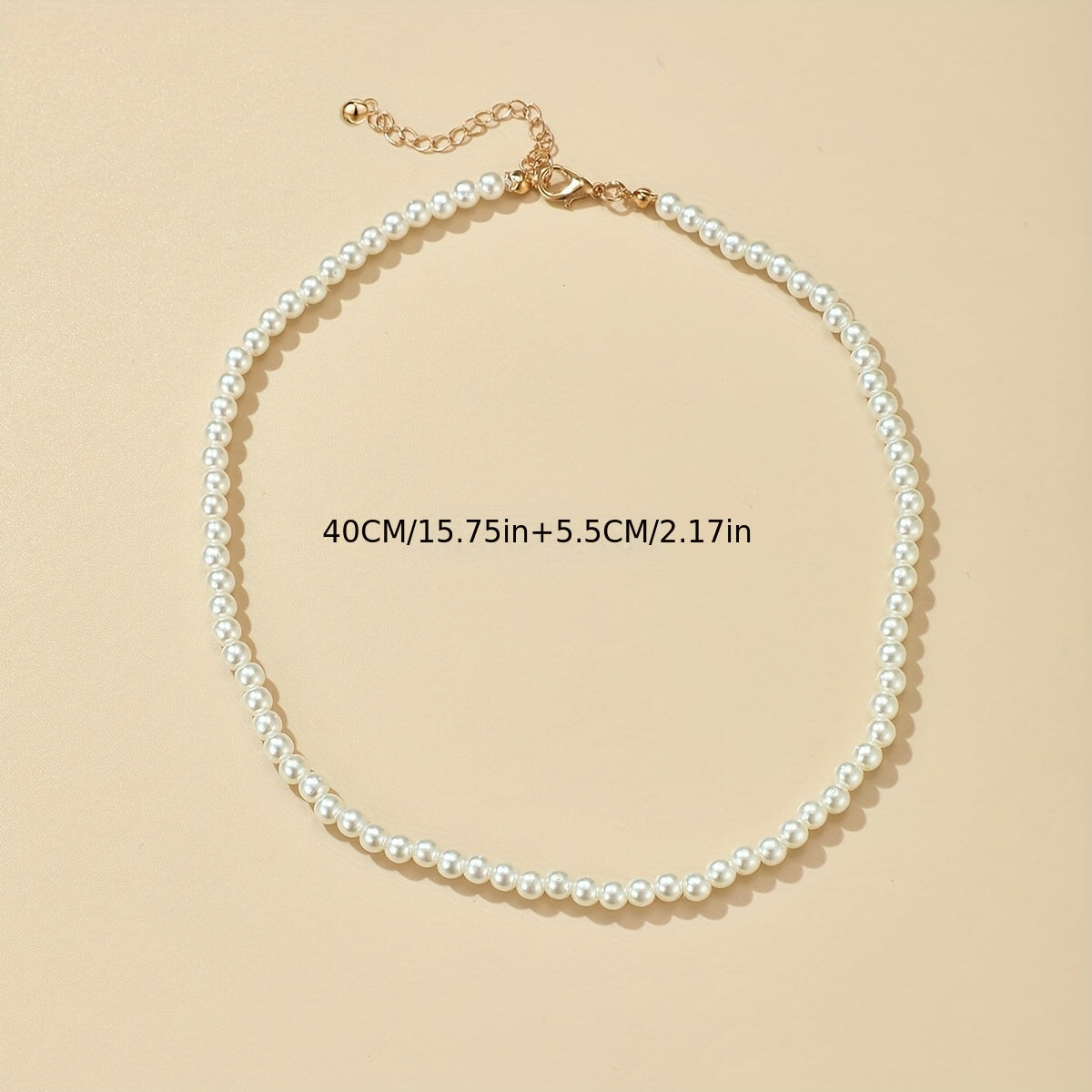 Elegant Single-Strand Faux Pearl Choker Necklace for Women - Bohemian Style, Perfect for Parties, Gatherings, and Gifts, Versatile Accessory|Clavicle Chain|Imitation Pearls