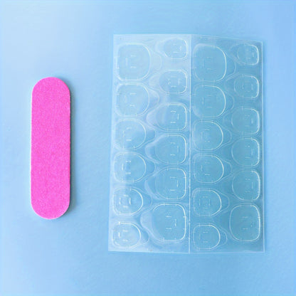 24Pcs Almond Shape Red French Press On Nails - Medium Length, Golden Wave, Matte Finish, Full Cover, Heart-Shaped, Artificial Acrylic Nails for Women and Girls - Perfect Valentine Nail Decoration, Easy to Apply, Long-Lasting,