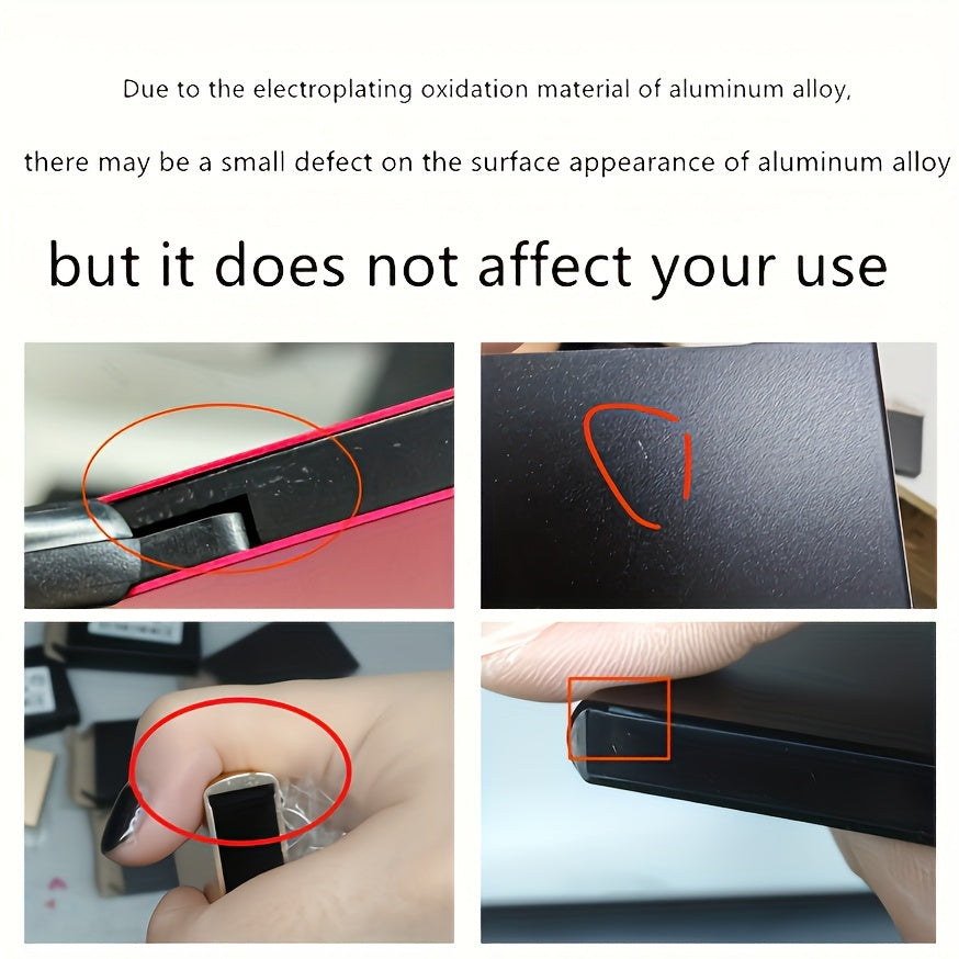 OBCREATOR Carbon Fiber RFID Blocking Wallet, Slim Metal Pop-Up Credit Card Holder, Aluminum Alloy, Non-Braided, Simple Style, Black, Minimalist Design for Men